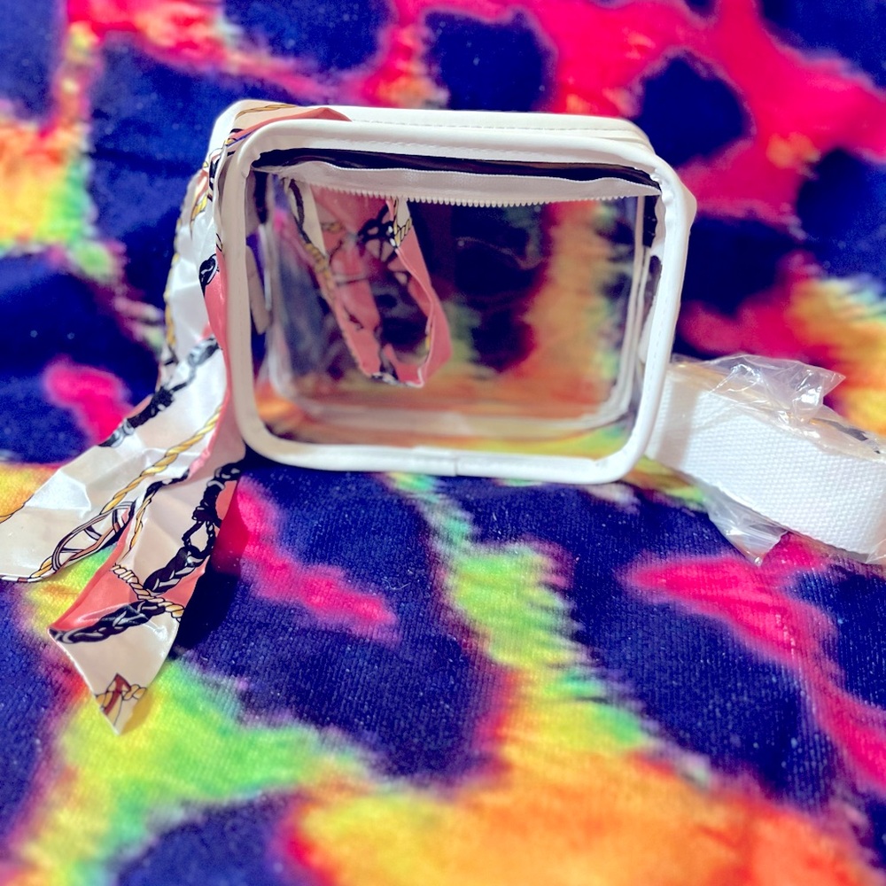Sleek Ivory Game Time Clear Crossbody